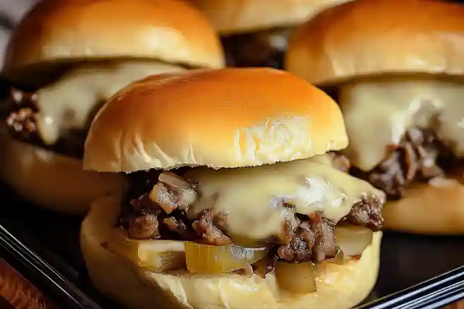 Easy Philly Cheesesteak Sliders