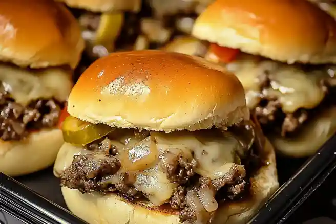 Easy Philly Cheesesteak Sliders