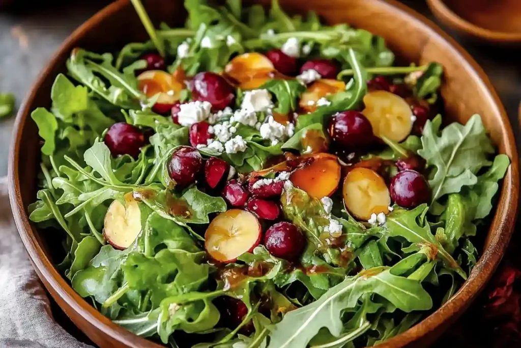 Festive Mixed Green Salad with Honey Mustard Dressing