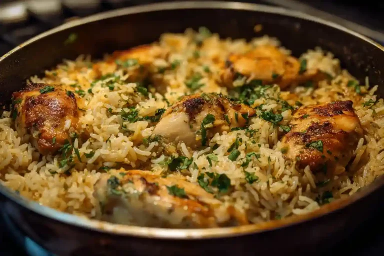 One-Pan Garlic Butter Chicken and Rice