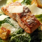 Parmesan Crusted Salmon Caesar Salad