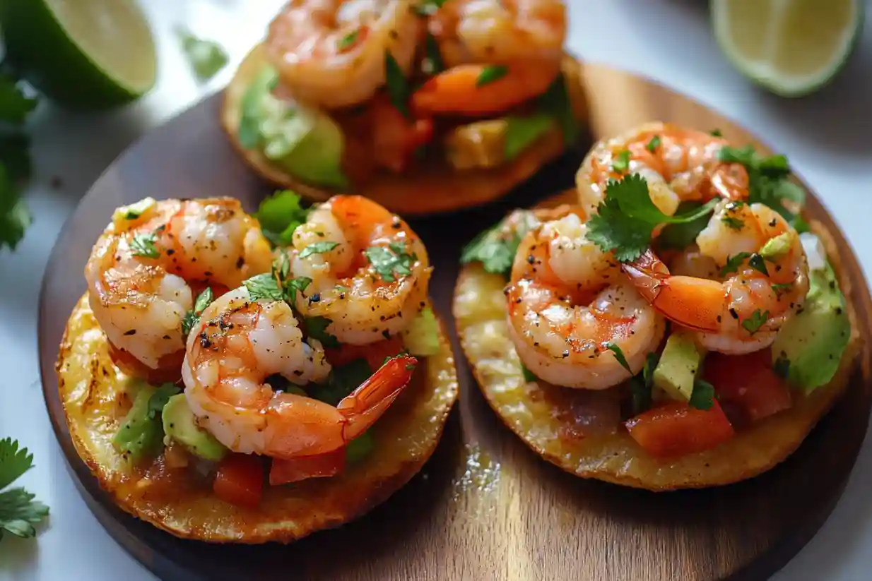 Savory Shrimp Tostadas