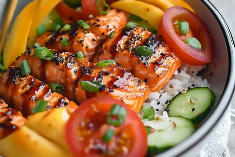 Spicy Sriracha Salmon Bowls