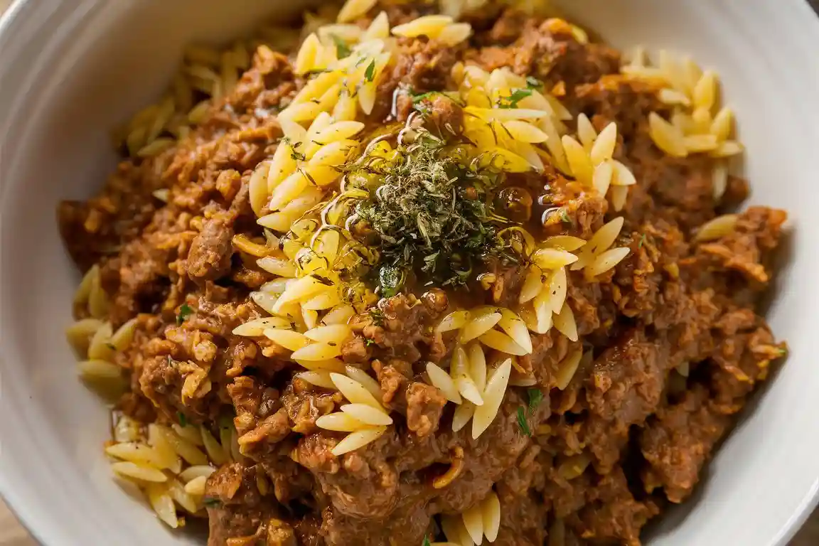 Ground Beef Orzo