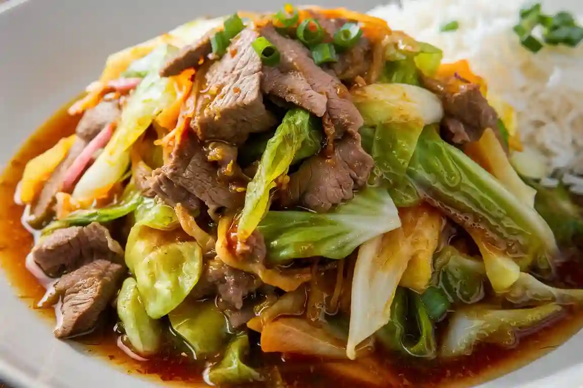 Beef and Cabbage Stir-Fry