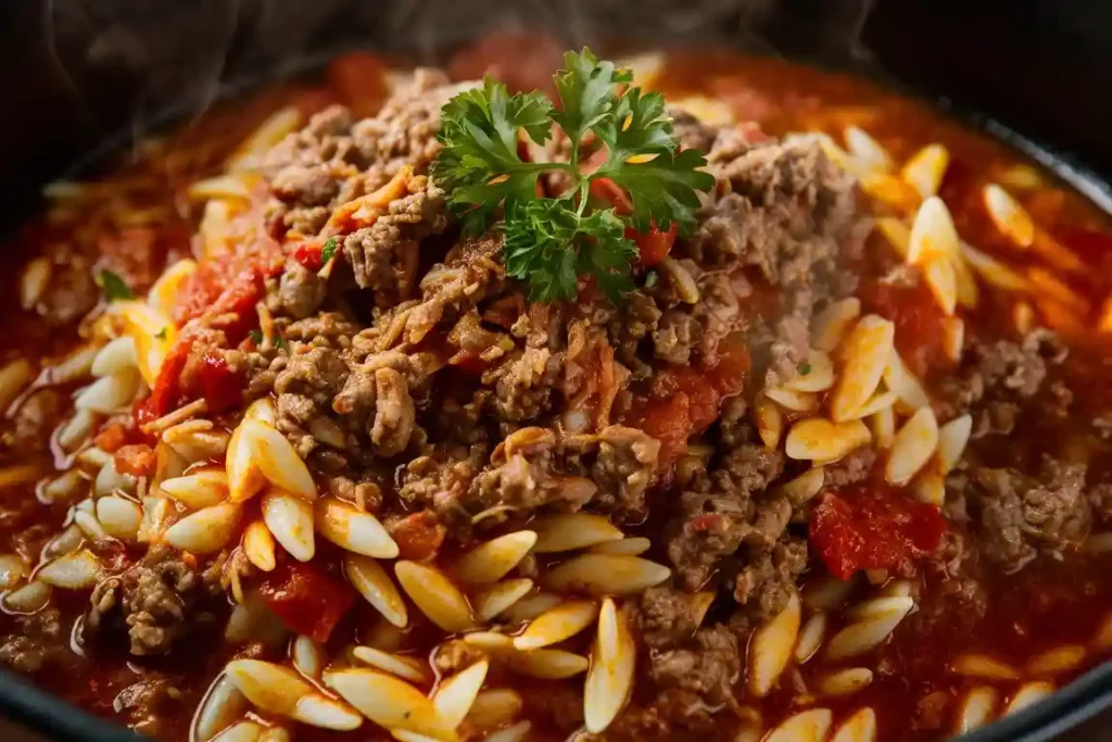 Ground Beef Orzo