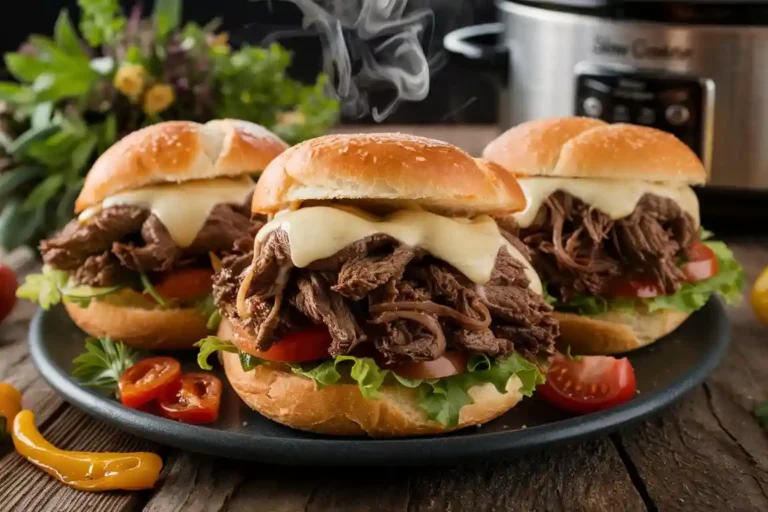 Slow Cooker Italian Beef Sandwiches