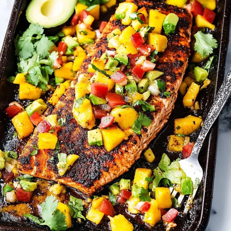 Baked Blackened Salmon with Mango Avocado Salsa: A Delectable Delight