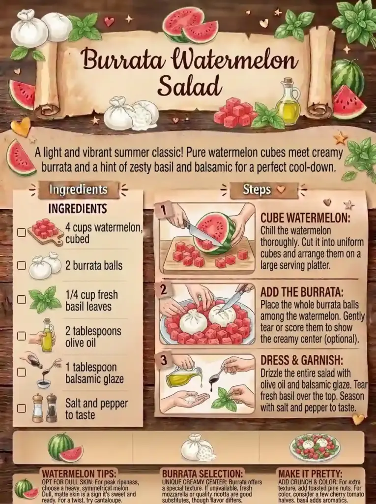 Burrata Watermelon Salad
