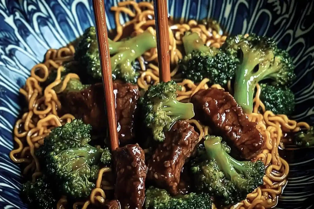 Beef and Broccoli Stir Fry with Ramen Noodles