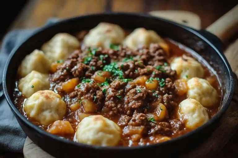Minced Beef and Dumplings