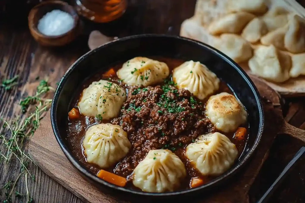 Minced Beef and Dumplings