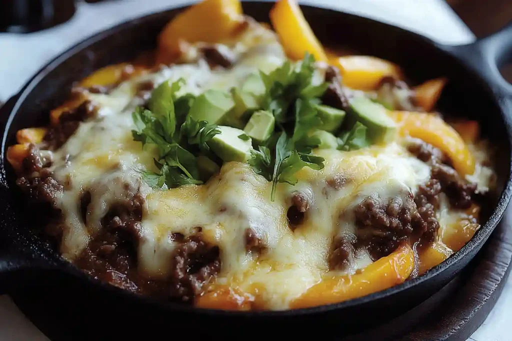 Philly Cheese Beef Skillet