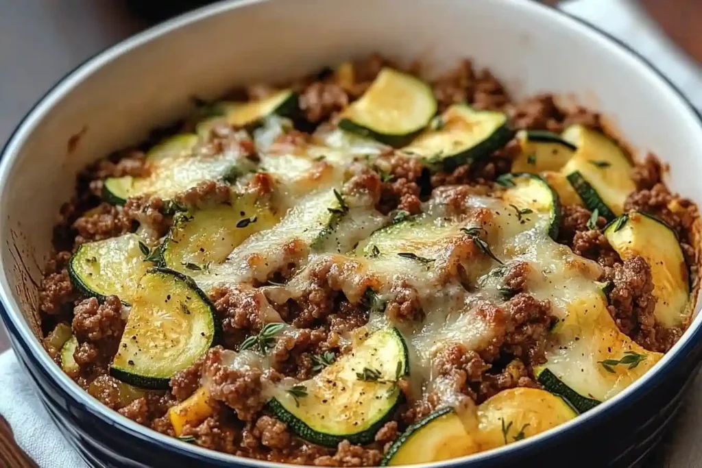 Zucchini Ground Beef Casserole