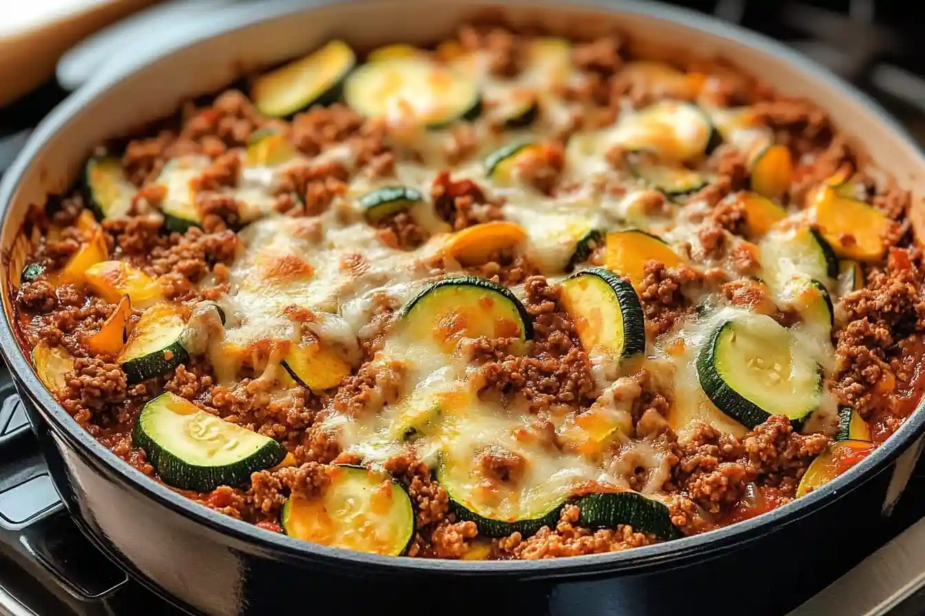 Zucchini Ground Beef Casserole