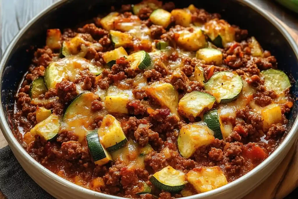 Zucchini Ground Beef Casserole
