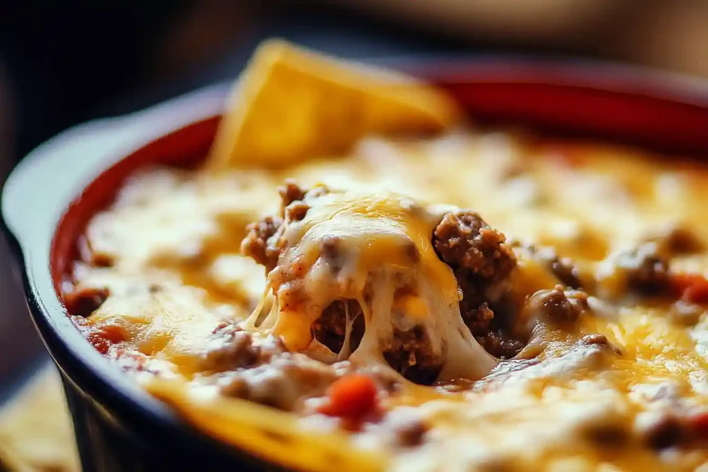 Cheesy Beef Taco Dip