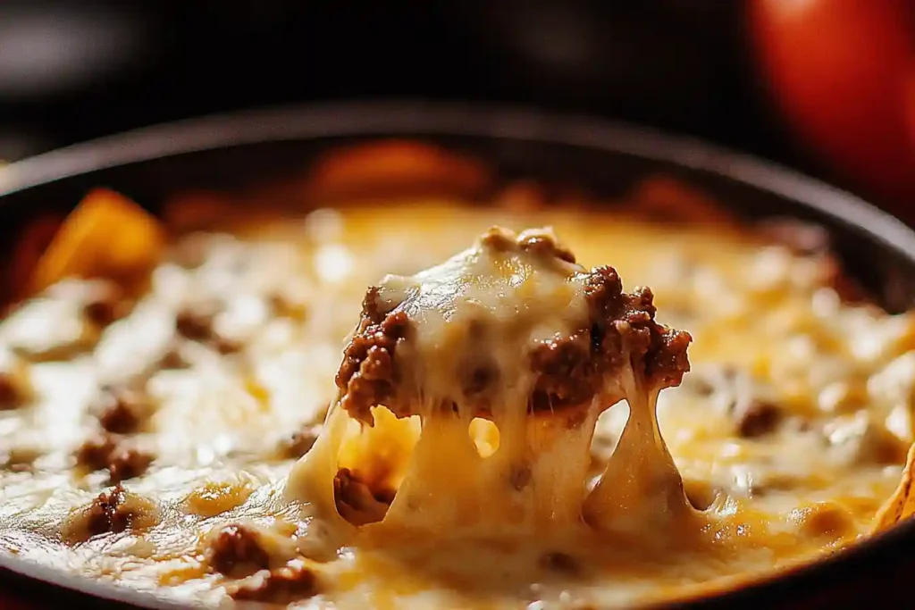 Cheesy Beef Taco Dip