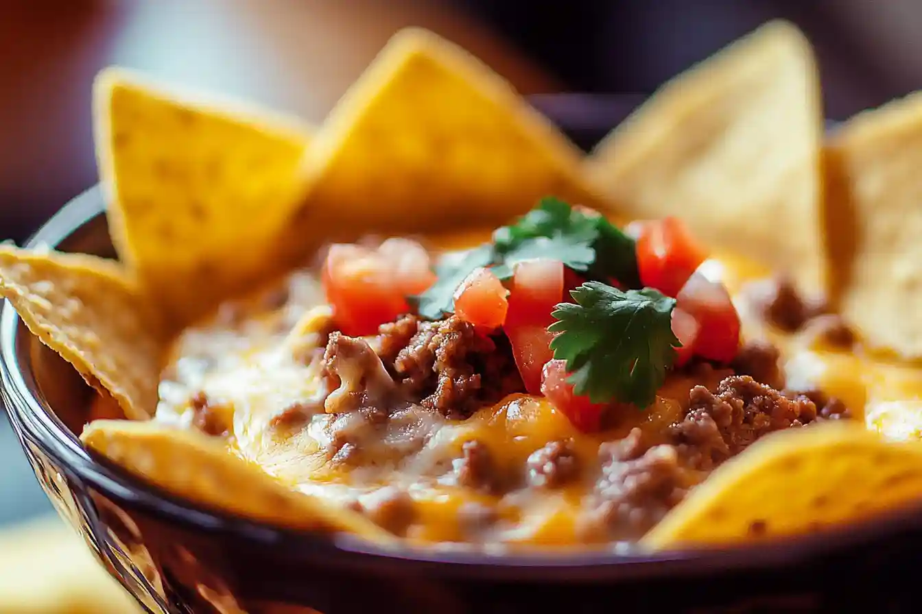 Cheesy Beef Taco Dip