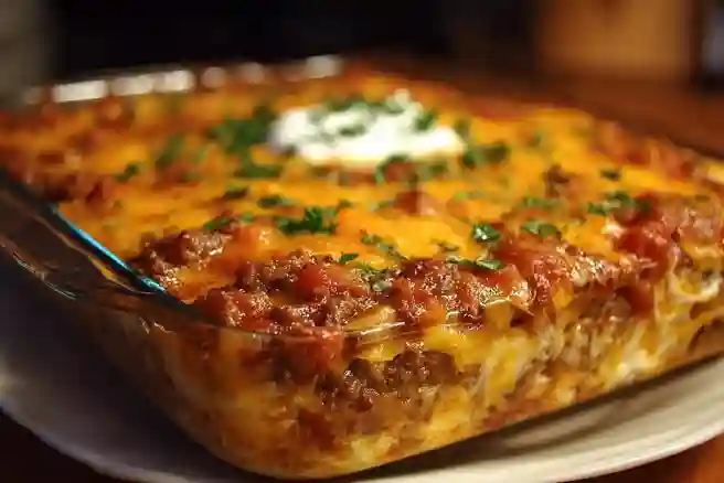 Cheesy Baked Burrito Casserole