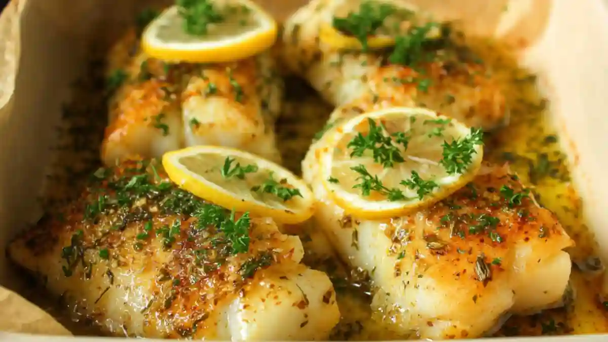 Baked Cod with Lemon and Garlic