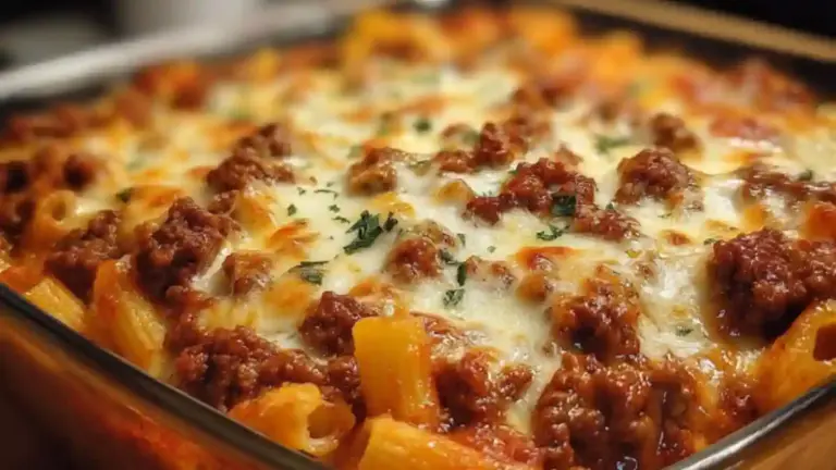 Baked Ziti with Ground Beef and Ricotta