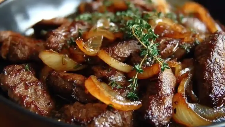 Beef with Caramelized Onions