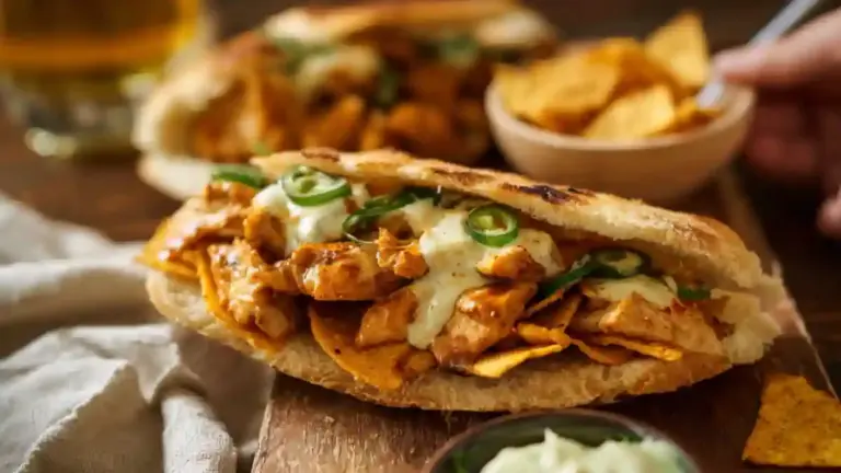 Bread with Chicken and Nachos