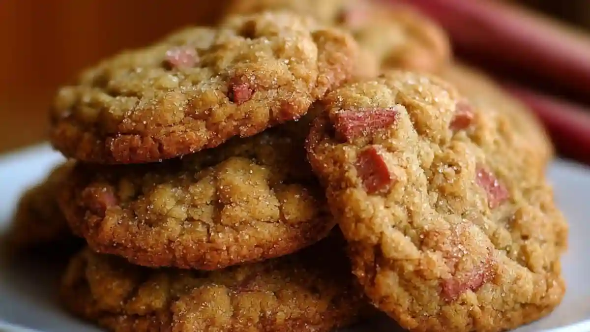 Brown Sugar Rhubarb Cookies