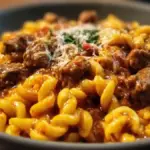 Cajun Beef and Cheddar Pasta