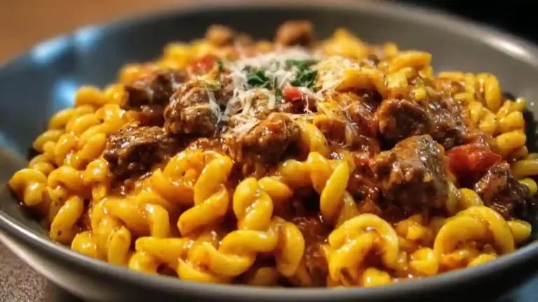 Cajun Beef and Cheddar Pasta
