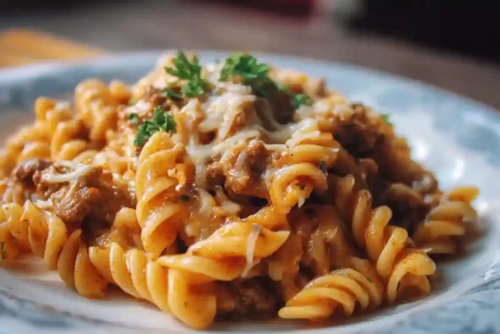 Cheesy Beef Pasta
