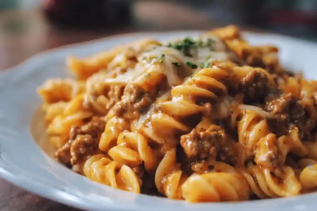 Cheesy Beef Pasta