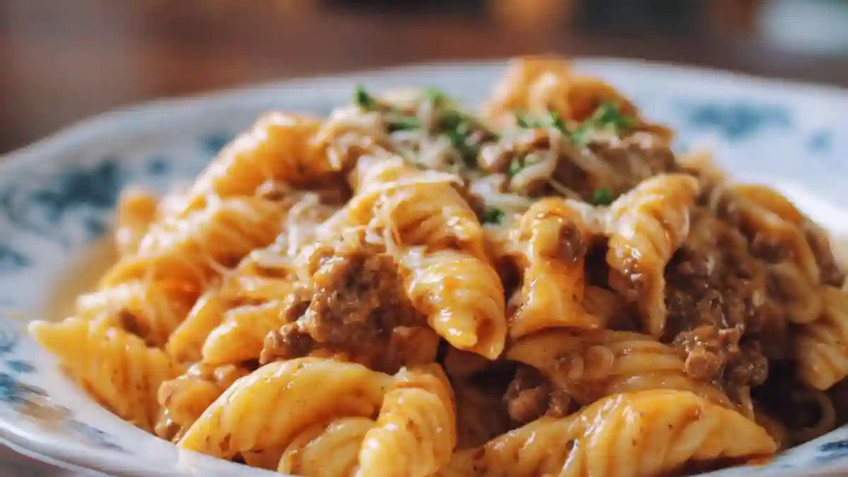 Cheesy Beef Pasta