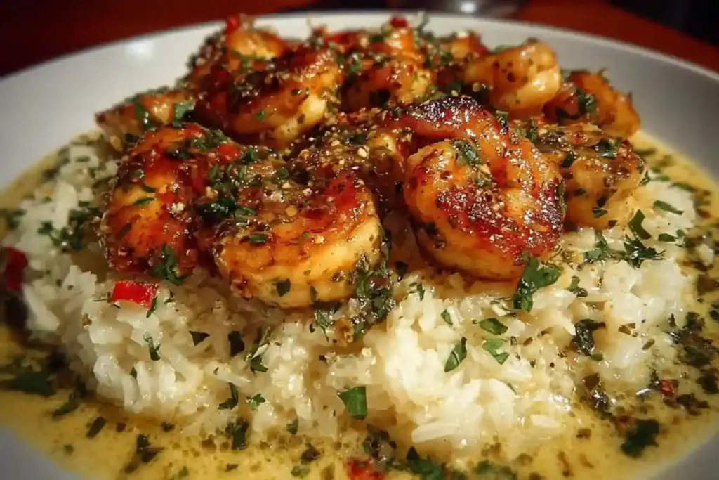 Chicken Scampi with Creamy Garlic Parmesan Rice
