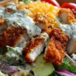Crispy Chicken Salad with Homemade Ranch Dressing