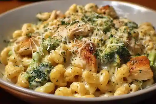 Crockpot Chicken and Broccoli Mac and Cheese