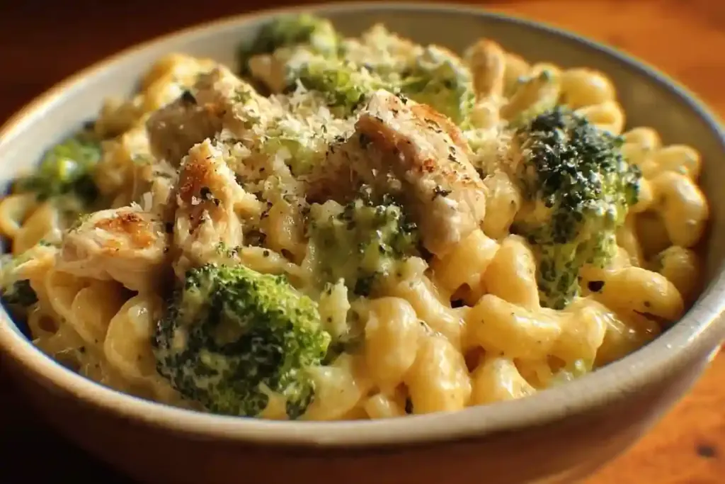 Crockpot Chicken and Broccoli Mac and Cheese