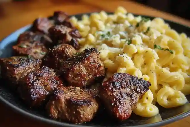Garlic Butter Steak Bites with Creamy Pepper Jack Pasta