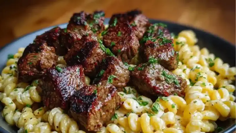 Garlic Butter Steak Bites with Creamy Pepper Jack Pasta