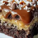 German Chocolate Poke Cake