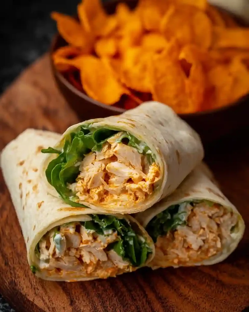 High Protein Buffalo Chicken Wraps
