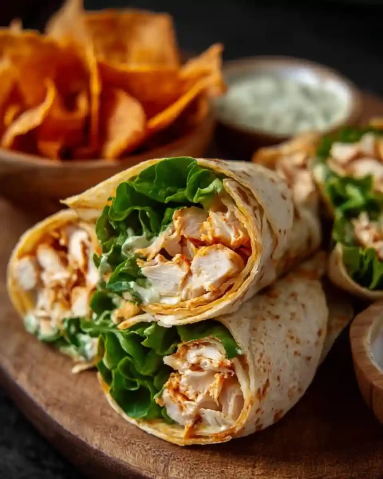 High Protein Buffalo Chicken Wraps