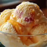 Homemade Peach Ice Cream