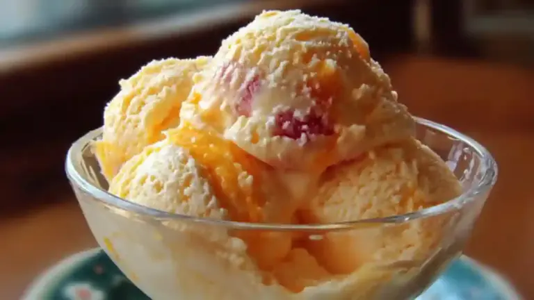 Homemade Peach Ice Cream