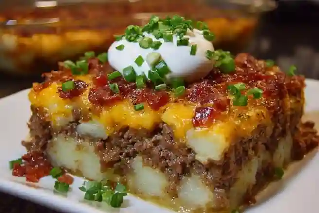 Loaded Potato & Meatloaf Casserole