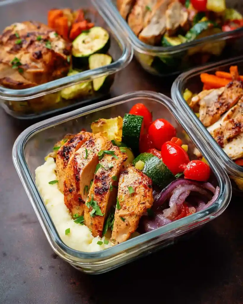 Low Carb Chicken Meal Prep Bowls