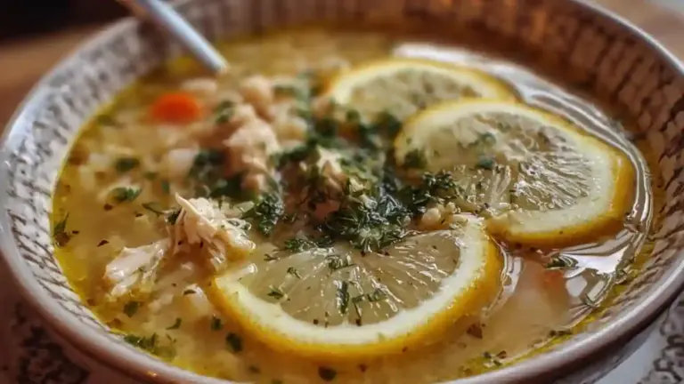 Mediterranean Lemon Chicken Soup