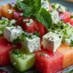 Melon and Feta Tetris Salad