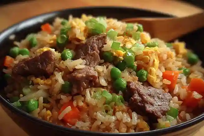 Onion Beef Fried Rice